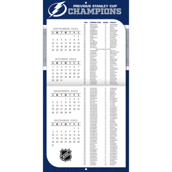Tampa Bay Lightning kalendář 2024 Wall Calendar