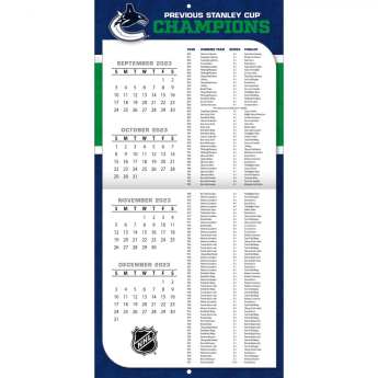 Vancouver Canucks kalendář 2024 Wall Calendar