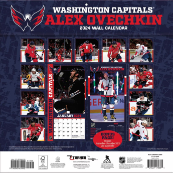 Washington Capitals kalendář Alexander Ovechkin #8 2024 Wall Calendar