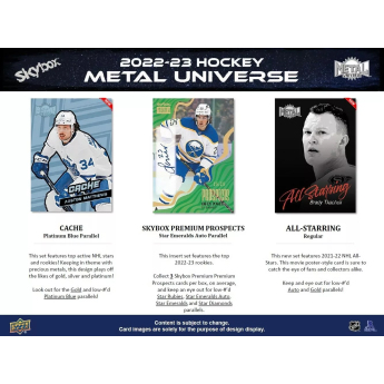 NHL boxy hokejové karty NHL 2022-23 Upper Deck Skybox Metal Universe Hobby Box