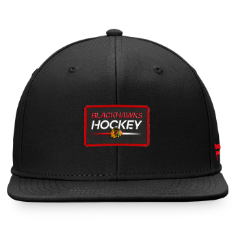 Chicago Blackhawks čepice flat kšiltovka Authentic Pro Prime Flat Brim Snapback black