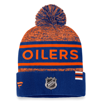 Edmonton Oilers zimní čepice Authentic Pro Rink Heathered Cuffed Pom Knit