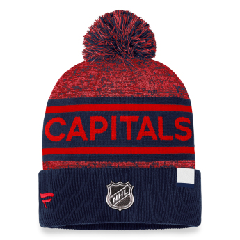 Washington Capitals zimní čepice Authentic Pro Rink Heathered Cuffed Pom Knit