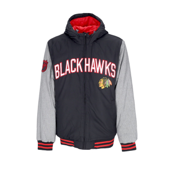 Chicago Blackhawks pánská bunda s kapucí Cold Front Polyfilled Padded Jacket w. Hood