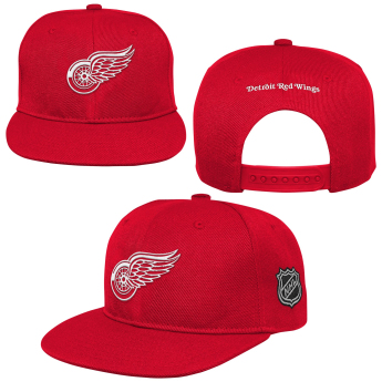 Detroit Red Wings dětská čepice flat kšiltovka Logo Flatbrim Snapback