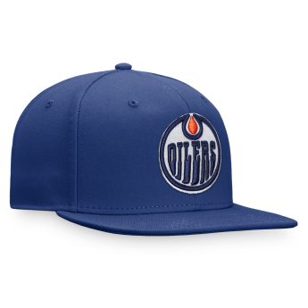 Edmonton Oilers čepice flat kšiltovka Core Snapback blue