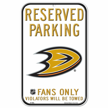 Anaheim Ducks cedule na zeď Reserved Parking Sign