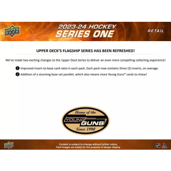 NHL boxy hokejové karty NHL 2023-24 Upper Deck Series 1 Tin Box