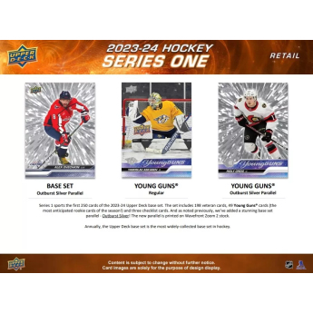 NHL boxy hokejové karty NHL 2023-24 Upper Deck Series 1 Tin Box