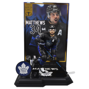 Toronto Maple Leafs figurka Auston Matthews #34 Figure SportsPicks THIRD JERSEY GOLD LABEL