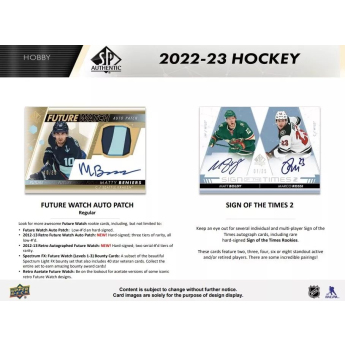 NHL boxy hokejové karty NHL 2022-23 Upper Deck SP Hockey Hobby Box