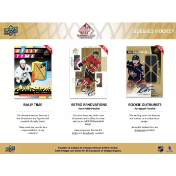 NHL boxy hokejové karty NHL 2022-23 Upper Deck SP Game Used Hobby Box