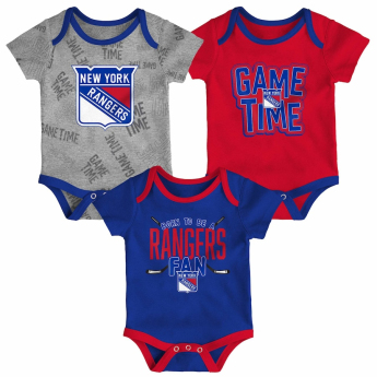 New York Rangers kojenecké body 3-pack Game Time S/S Creeper Set - Newborn