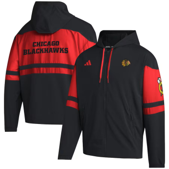 Chicago Blackhawks pánská bunda s kapucí adidas Full-Zip Hoodie - Black