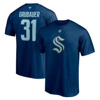 Seattle Kraken pánské tričko Philipp Grubauer #31 Authentic Stack Name & Number