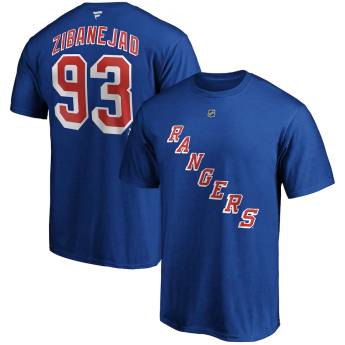 New York Rangers pánské tričko Mika Zibanejad #93 Name & Number blue