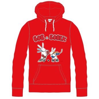 Hokejové reprezentace dětská mikina s kapucí Czech republic Bob a Bobek Hockey 2015 red