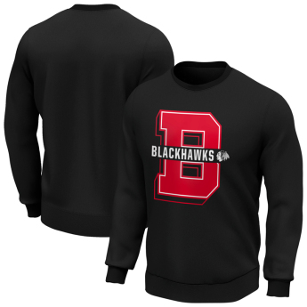 Chicago Blackhawks pánská mikina College Letter Crew Sweatshirt