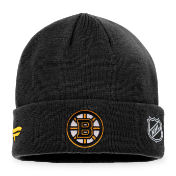 Boston Bruins zimní čepice Authentic Pro Game & Train Cuffed Knit Black