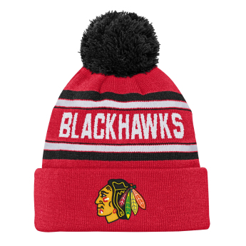 Chicago Blackhawks dětská zimní čepice Jacquard Cuffed Knit With Pom