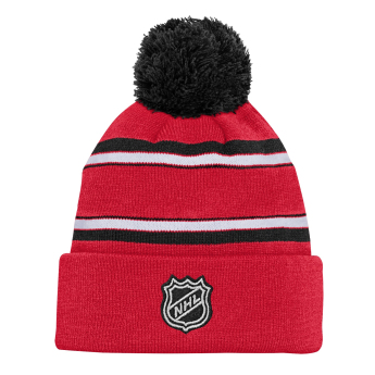 Chicago Blackhawks dětská zimní čepice Jacquard Cuffed Knit With Pom