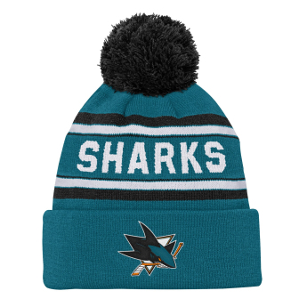 San Jose Sharks dětská zimní čepice Jacquard Cuffed Knit With Pom