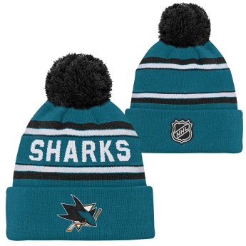 San Jose Sharks dětská zimní čepice Jacquard Cuffed Knit With Pom