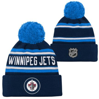 Winnipeg Jets dětská zimní čepice Wordmark Cuffed Pom