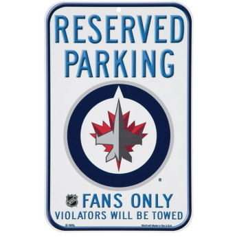 Winnipeg Jets cedule na zeď Reserved Parking Sign
