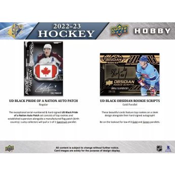 NHL boxy hokejové karty NHL 2022-23 Upper Deck SPx Hockey Hobby Box