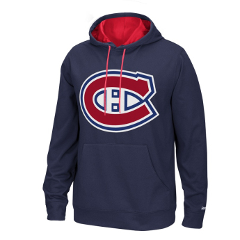 Montreal Canadiens pánská mikina s kapucí blue Playbook Hood 2016