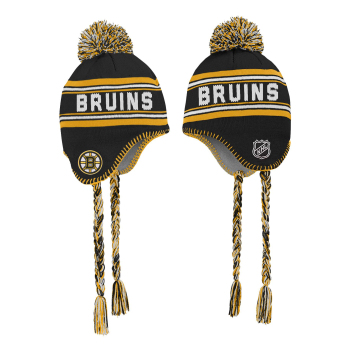 Boston Bruins dětská zimní čepice Jacquard tassel