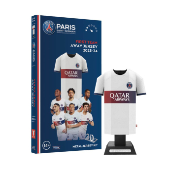 Paris Saint Germain 3D kovový model Away Jersey 2023/24 Kit