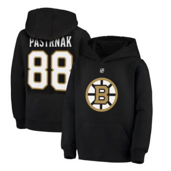 Boston Bruins dětská mikina s kapucí #88 David Pastrňák 100th Anniversary Name Number