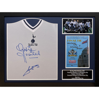 Legendy zarámovaný dres Tottenham Hotspur FC 1981 Ardiles & Villa Signed Shirts (Dual Framed)