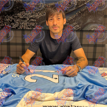Legendy zarámovaný dres Manchester City FC 2020-2021 David Silva Signed Shirt (Framed)