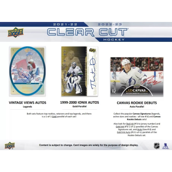 NHL boxy hokejové karty NHL 2022-23 Upper Deck Clear Cut Hobby Box