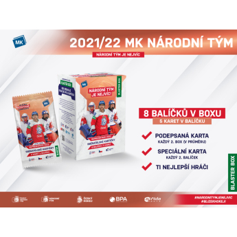 NHL boxy hokejové karty NHL Czech hockey national team representation 2022 Blaster box