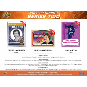 NHL boxy hokejové karty NHL 2022-23 Upper Deck Series 2 Tin Box