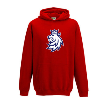 Hokejové reprezentace dětská mikina s kapucí Czech Republic kangaroo logo lion red