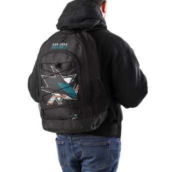 San Jose Sharks batoh na záda FOCO Big Logo Bungee Backpack