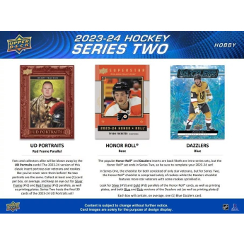 NHL boxy hokejové karty NHL 2023-24 Upper Deck Series 2 Tin Box