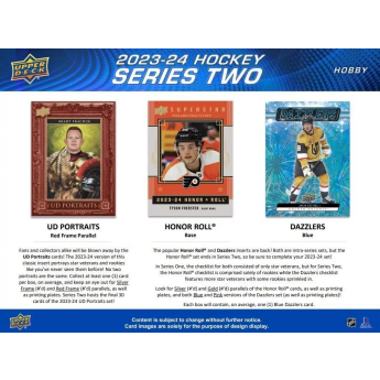 NHL boxy hokejové karty NHL 2023-24 Upper Deck Series 2 Hobby Box