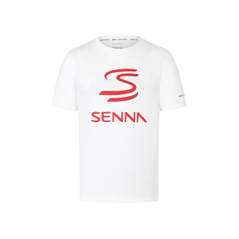 Ayrton Senna pánské tričko Logo White 2024
