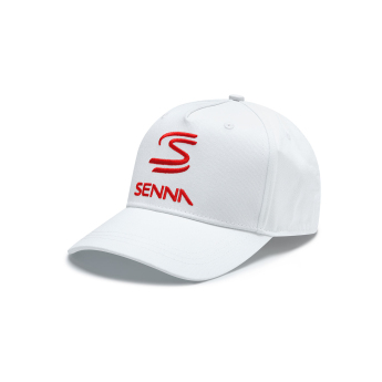 Ayrton Senna čepice baseballová kšiltovka Logo white 2024