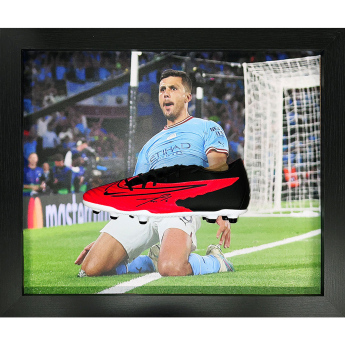 Legendy zarámovaná kopačka Manchester City FC Rodri Signed Boot (Framed)