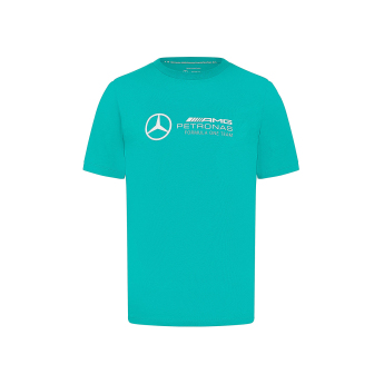 Mercedes AMG Petronas pánské tričko Large Logo Ultra Teal F1 Team 2024