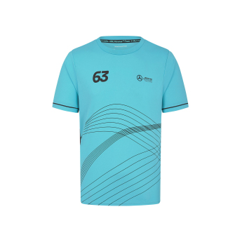 Mercedes AMG Petronas pánské tričko George Russell Sports blue F1 Team 2024