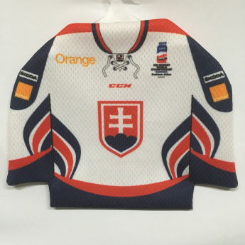 Hokejové reprezentace mini dres do auta Slovakia Ice Hockey Team White