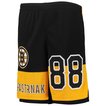 Boston Bruins dětské kraťasy David Pastrňák #88 Pandemonium Name & Number